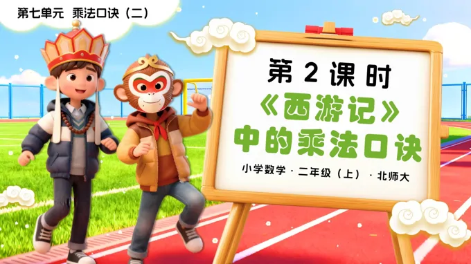 第七单元第2课时 《西游记》中的乘法口诀二年级数学上册北师大PPT课件含教案