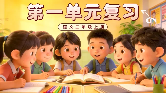 三年级语文上册第一单元复习ppt课件