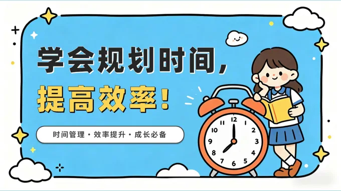 学会规划时间，提高学习效率主题班会PPT含讲稿