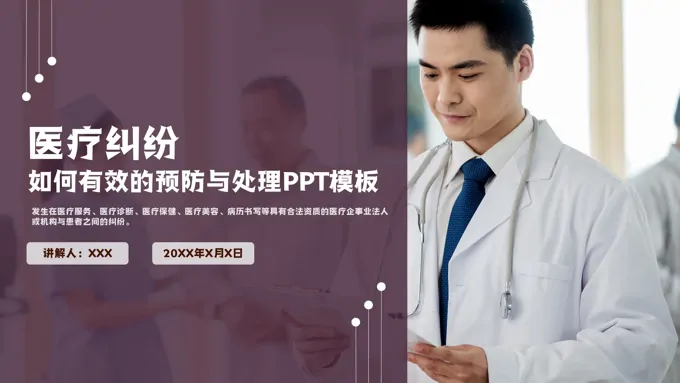 如何有效的预防与处理医疗纠纷PPT课件模板