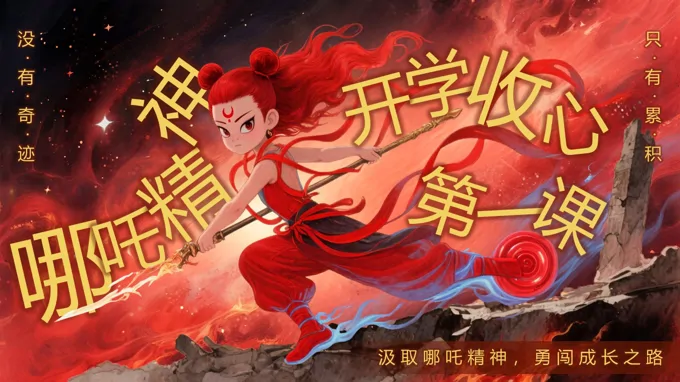 哪吒精神开学第一课PPT课件含讲稿