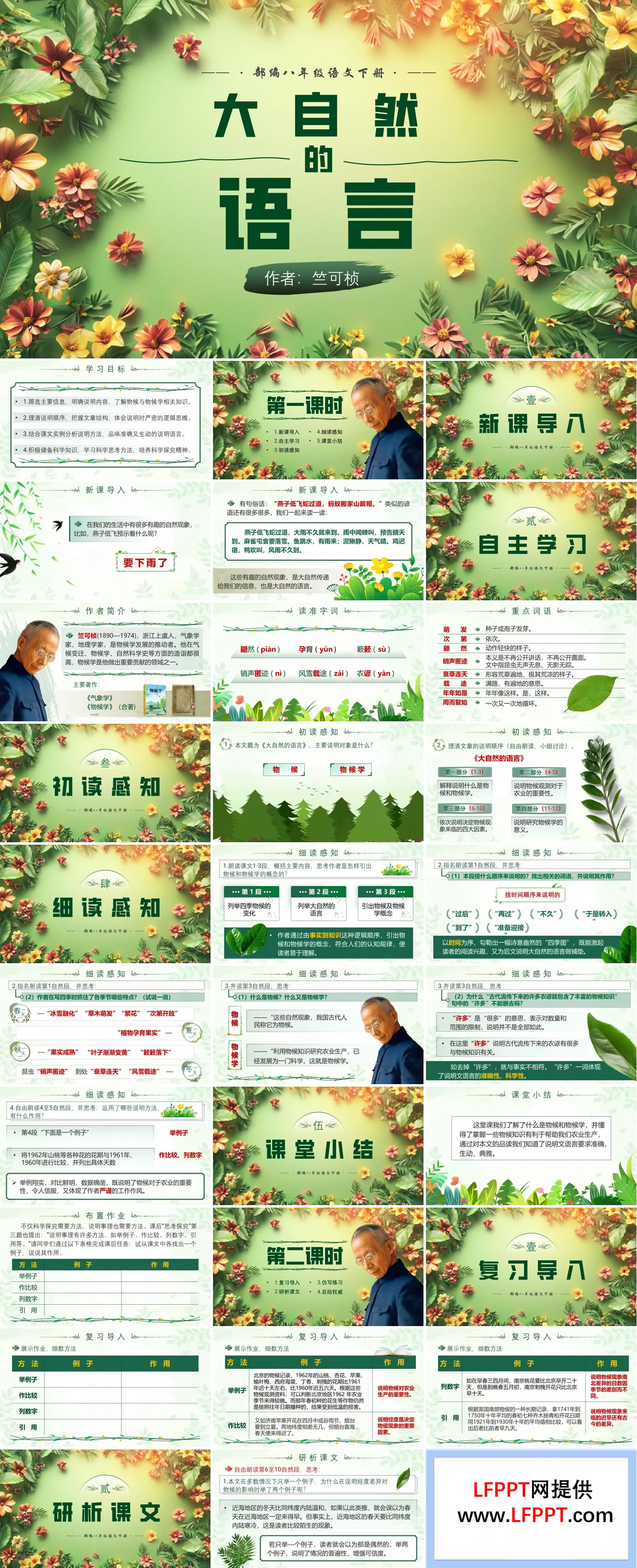 《大自然的语言》部编八年级语文下册PPT课件含教案