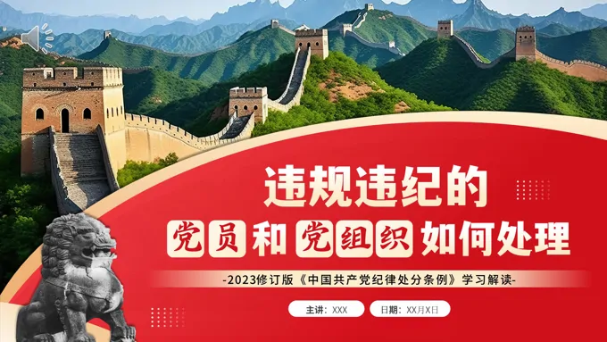 违规违纪的党员和党组织如何处理PPT