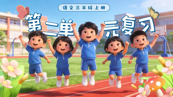 三年级语文上册第二单元复习ppt课件-66页-大小51M