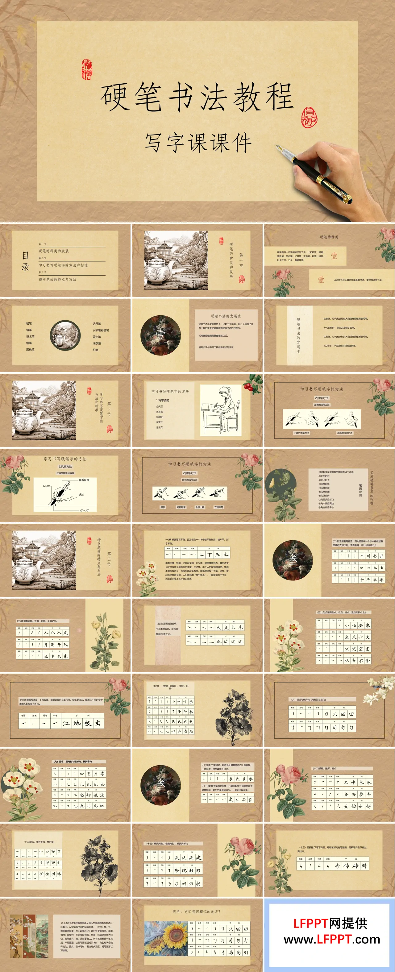 硬笔书法写字培训PPT课件