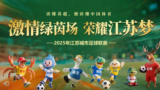 苏超足球体育运动PPT模板介绍动态PPT含讲稿
