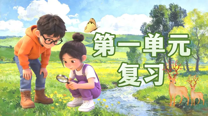 四年级语文上册第一单元复习ppt课件
