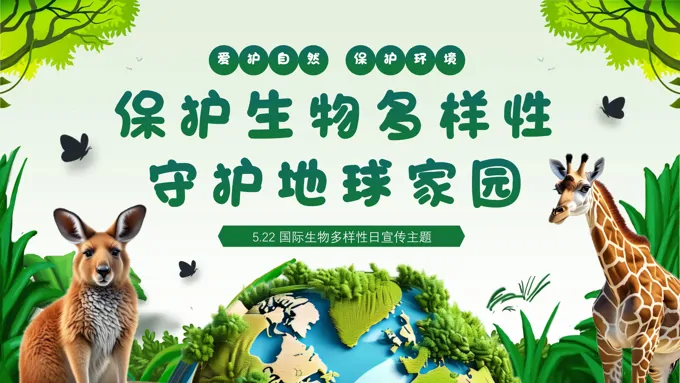 5月22日国际生物多样性日宣传教育ppt课件