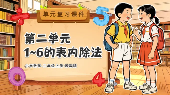 第二单元 1～6的表内除法（复习课件）二年级数学上册苏教ppt课件（知识清单+单元测试）