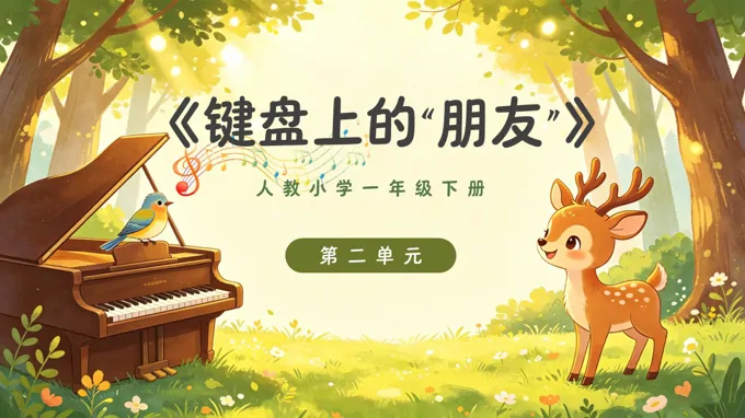 一年级音乐下册人教 第二单元《键盘上的“朋友”》ppt课件（教案）