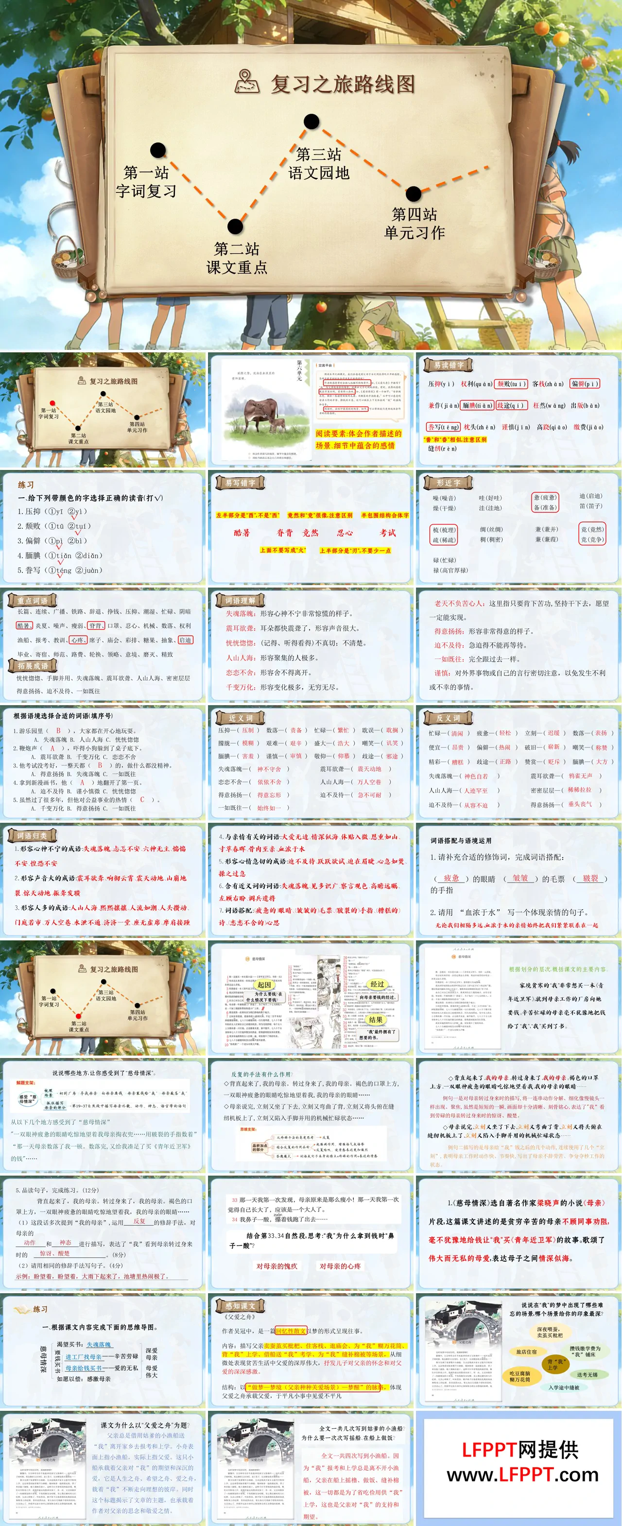 五年级上册语文第六单元复习ppt课件