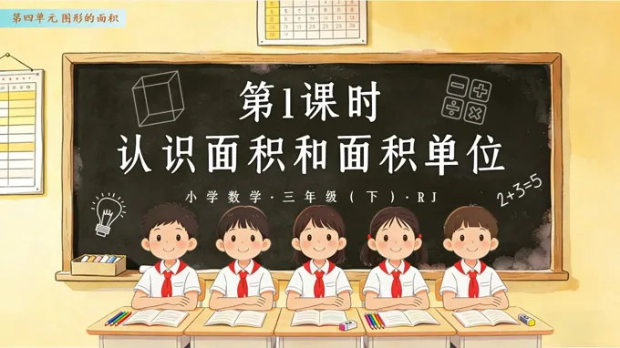 三年级数学下册人教 第四单元 第01课时 认识面积和面积单位 ppt课件（教案）