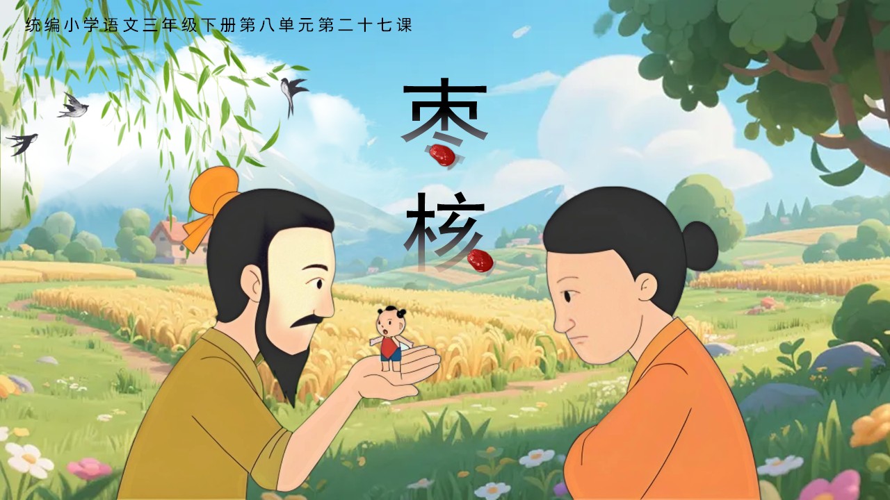 三年级语文下册第八单元《枣核》ppt课件（教案+逐字稿+教学反思）