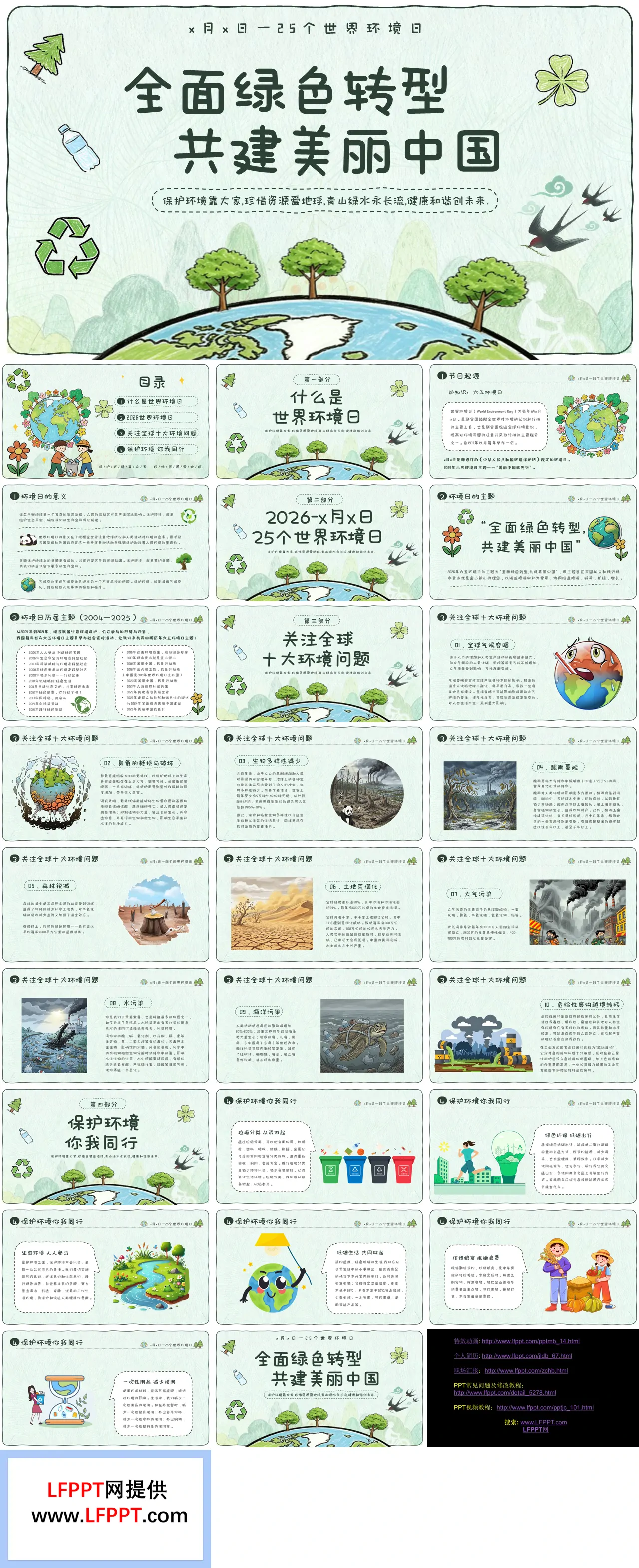 6月6日世界环境日主题PPT含讲稿