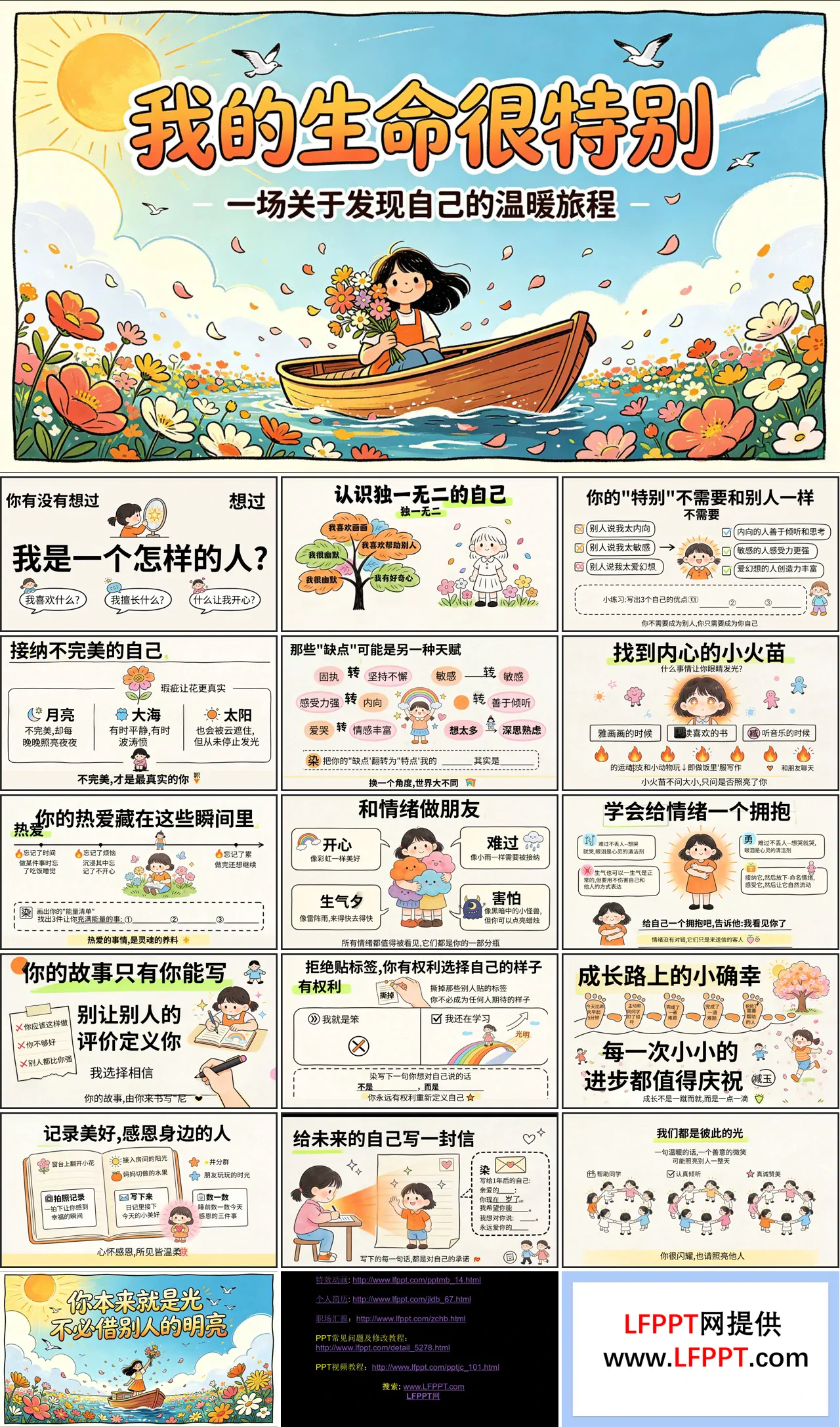 我的生命很特别——认识自我主题班会PPT含讲稿