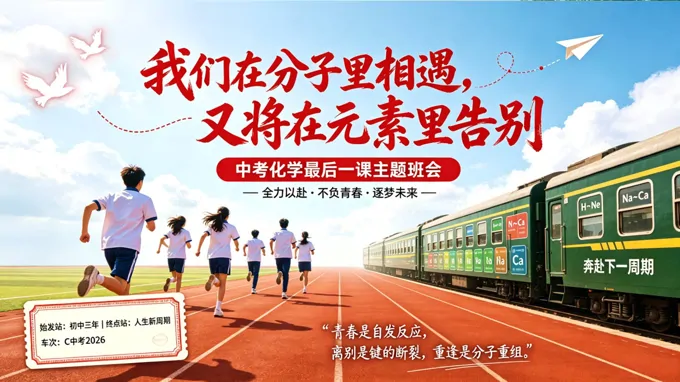 化学中考考前冲刺主题班会：我们在分子里相遇PPT含讲稿