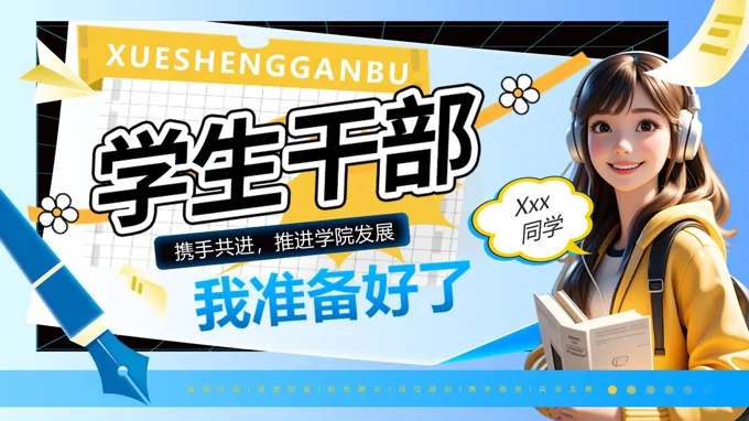 大学学生会干部竞选PPT含讲稿