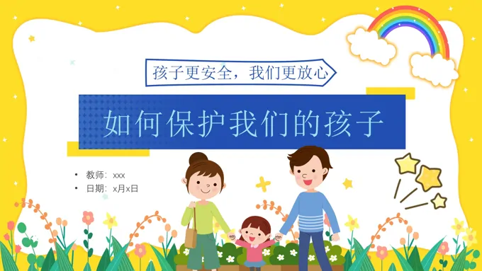 如何保护我们的孩子安全教育主题班会PPT