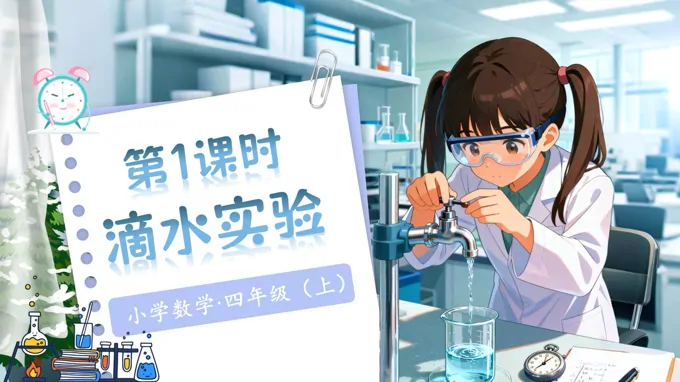 数学好玩第1课时滴水实验北师大数学四年级上册PPT课件含教案
