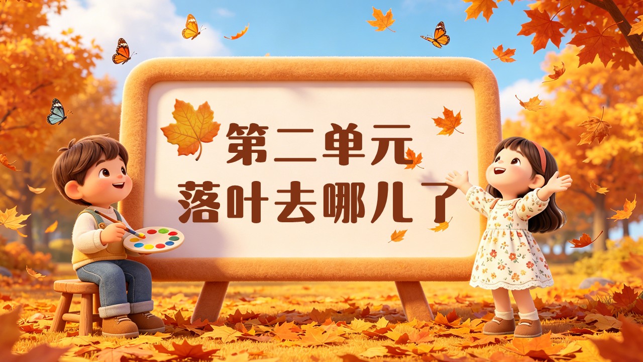 一年级上册美术人教 第二单元《落叶去哪儿了》ppt课件（教案）