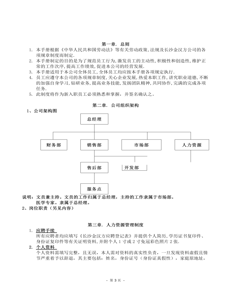 公司管理制度（适用于初创公司）