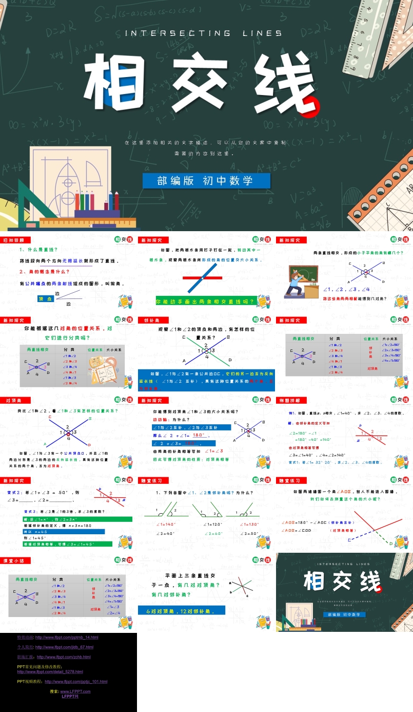 初中数学部编版七年级《相交线》PPT课件