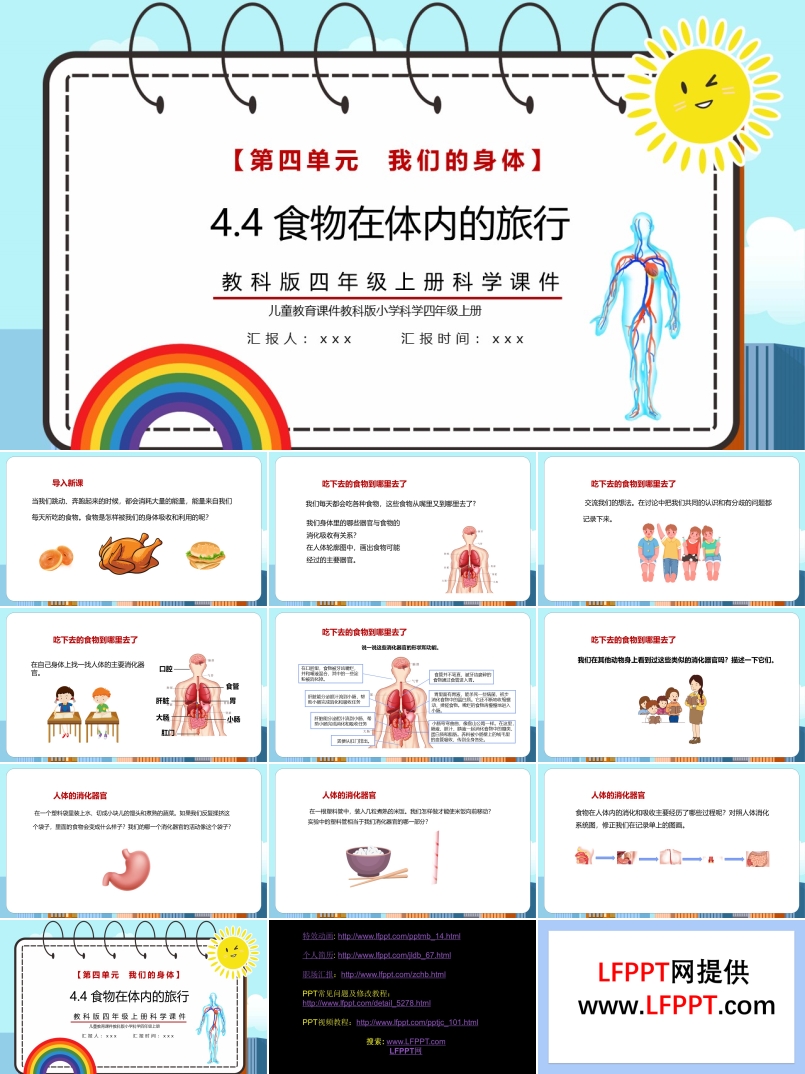 食物在体内的旅行人体器官小学科学课件PPT