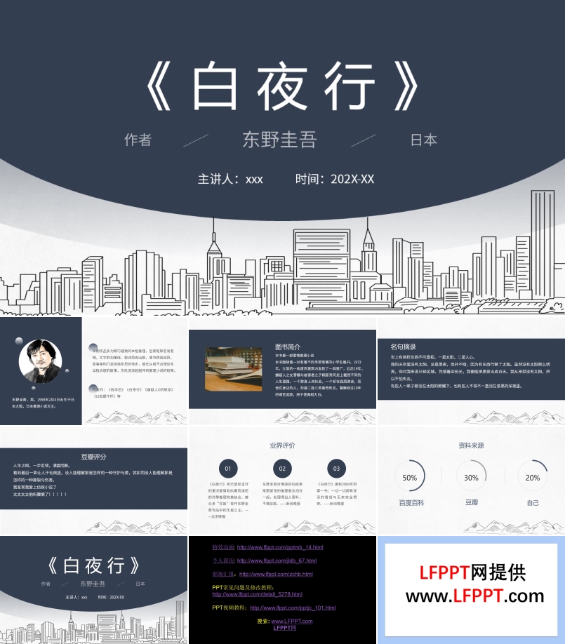 白夜行介绍PPT课件模板