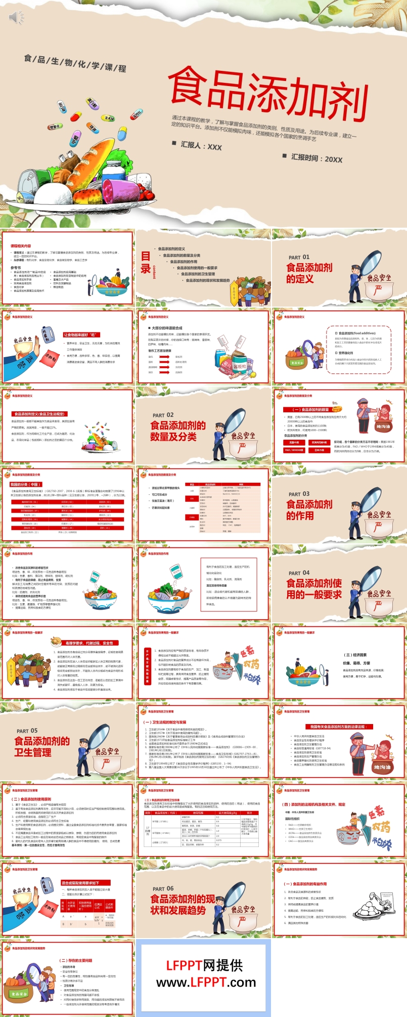 食品添加剂PPT课件模板