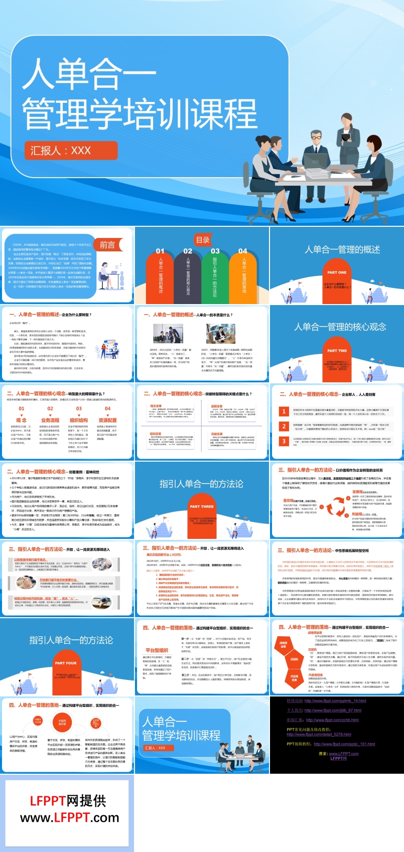 人单合一管理学培训课件PPT模板