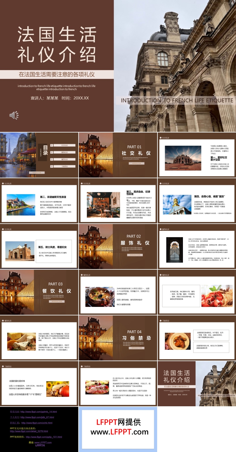法国日常生活礼仪介绍培训课件PPT模板