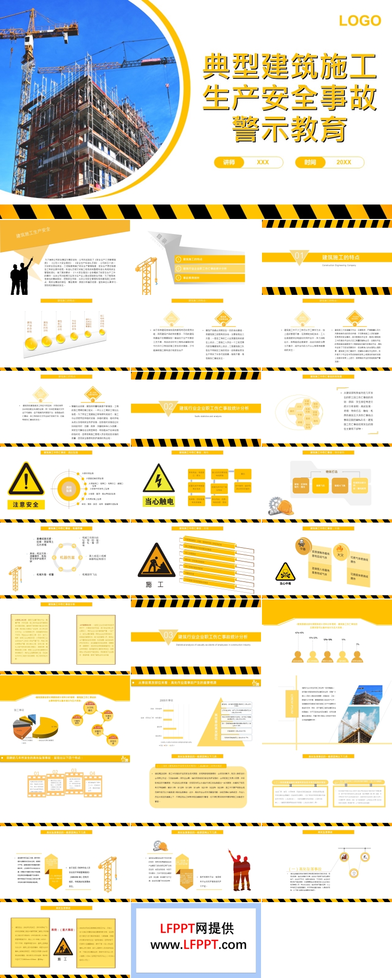 典型建筑施工生产安全事故警示教育案例分析PPT课件模板