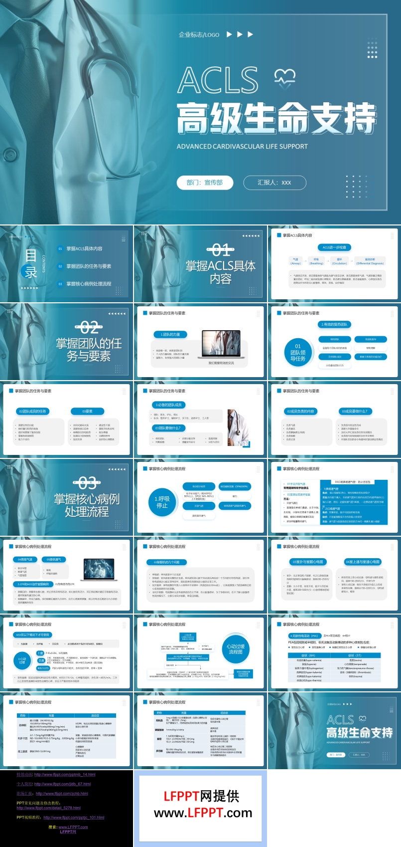 ACLS高级生命支持PPT模板