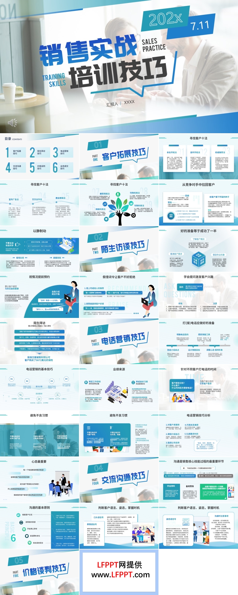 销售实战培训技巧PPT课件模板职场培训