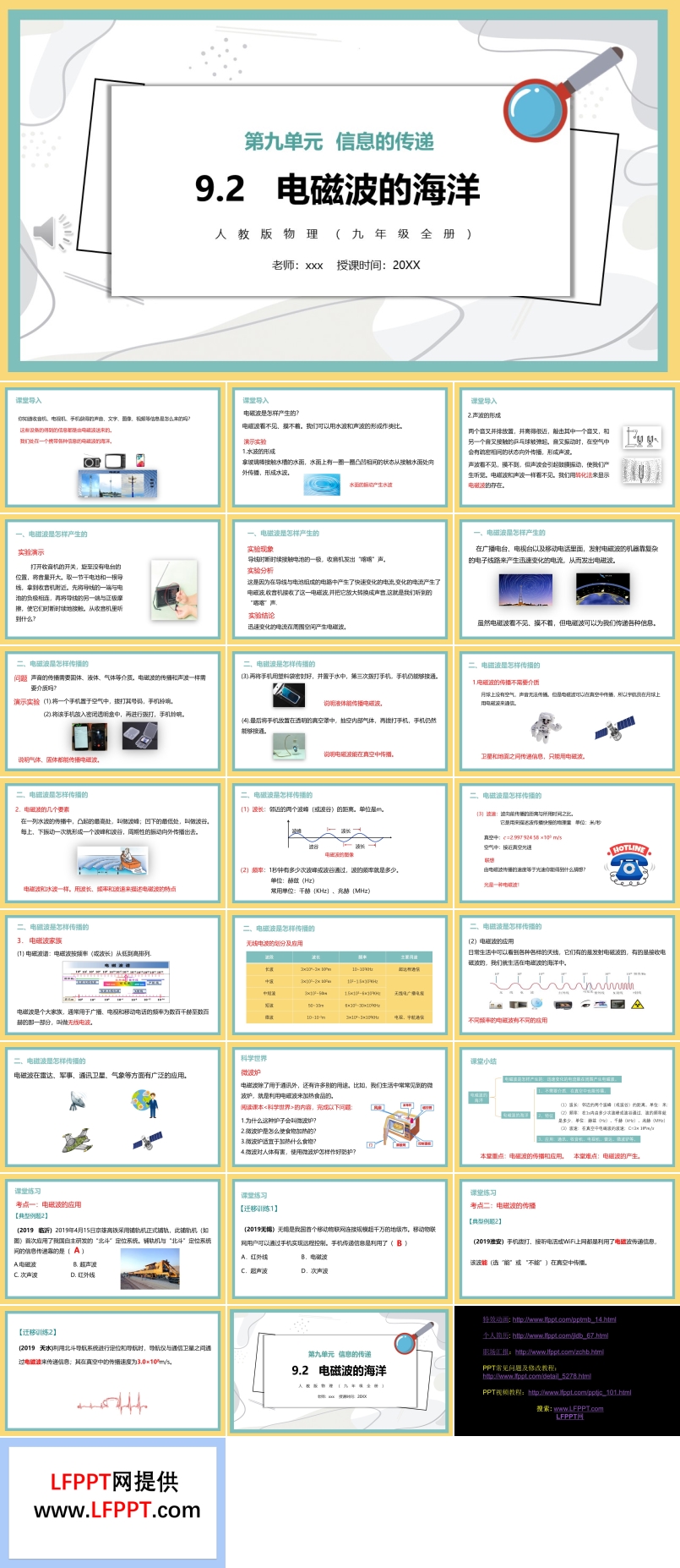 电磁波的海洋课件PPT模板部编版九年级物理全册