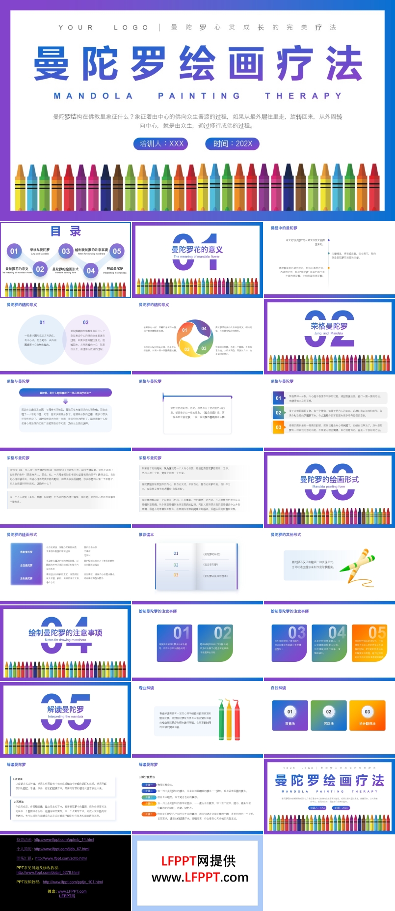 曼陀罗绘画疗法心理培训课件PPT模版
