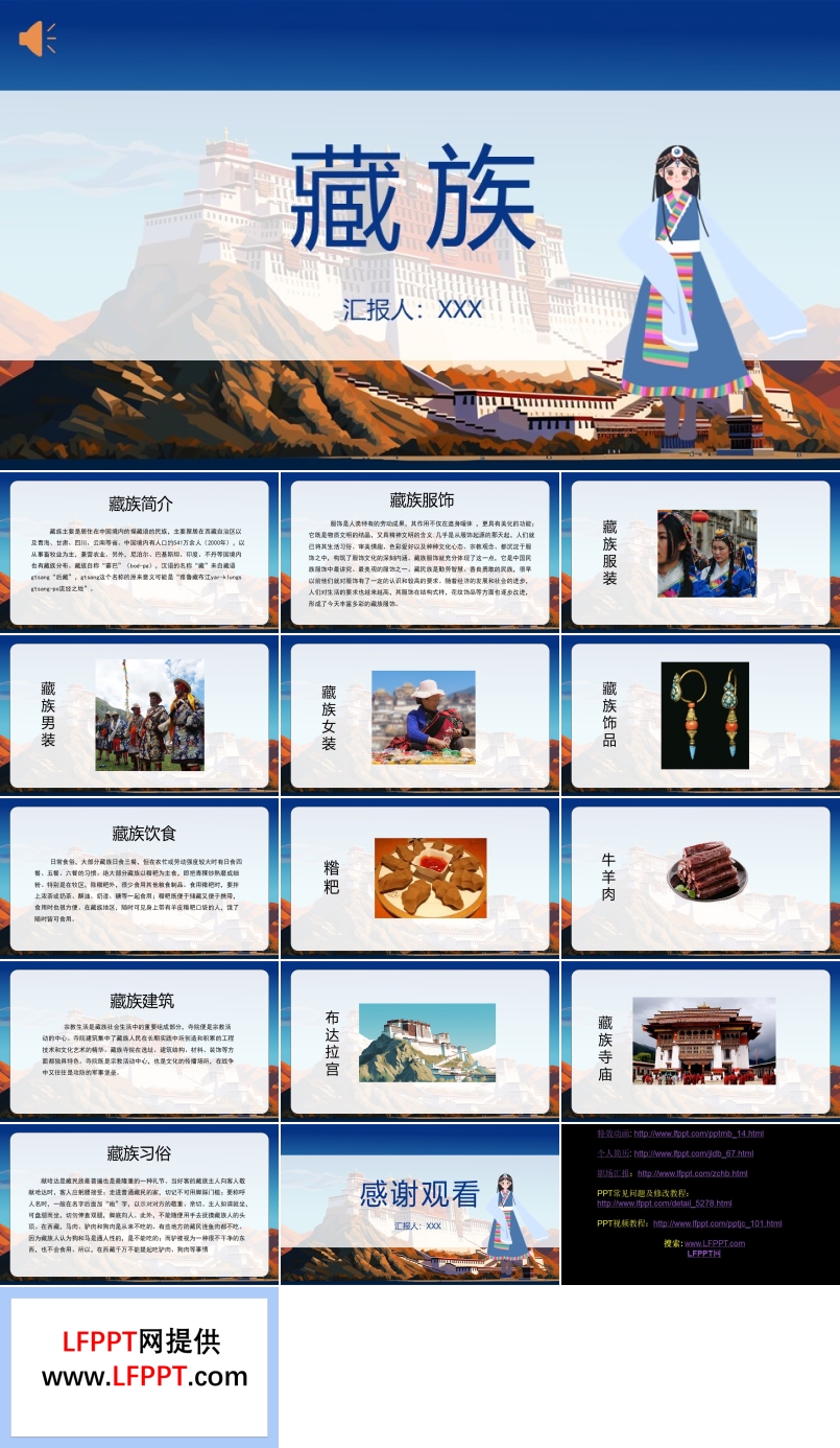 藏族文化PPT课件模板