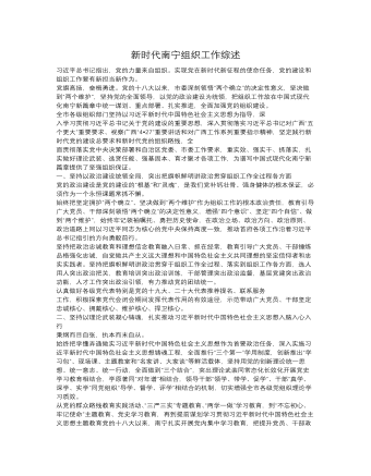 新时代南宁组织工作综述