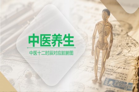中医传统文化中医养生十二时辰对应脏腑图解PPT教学课件