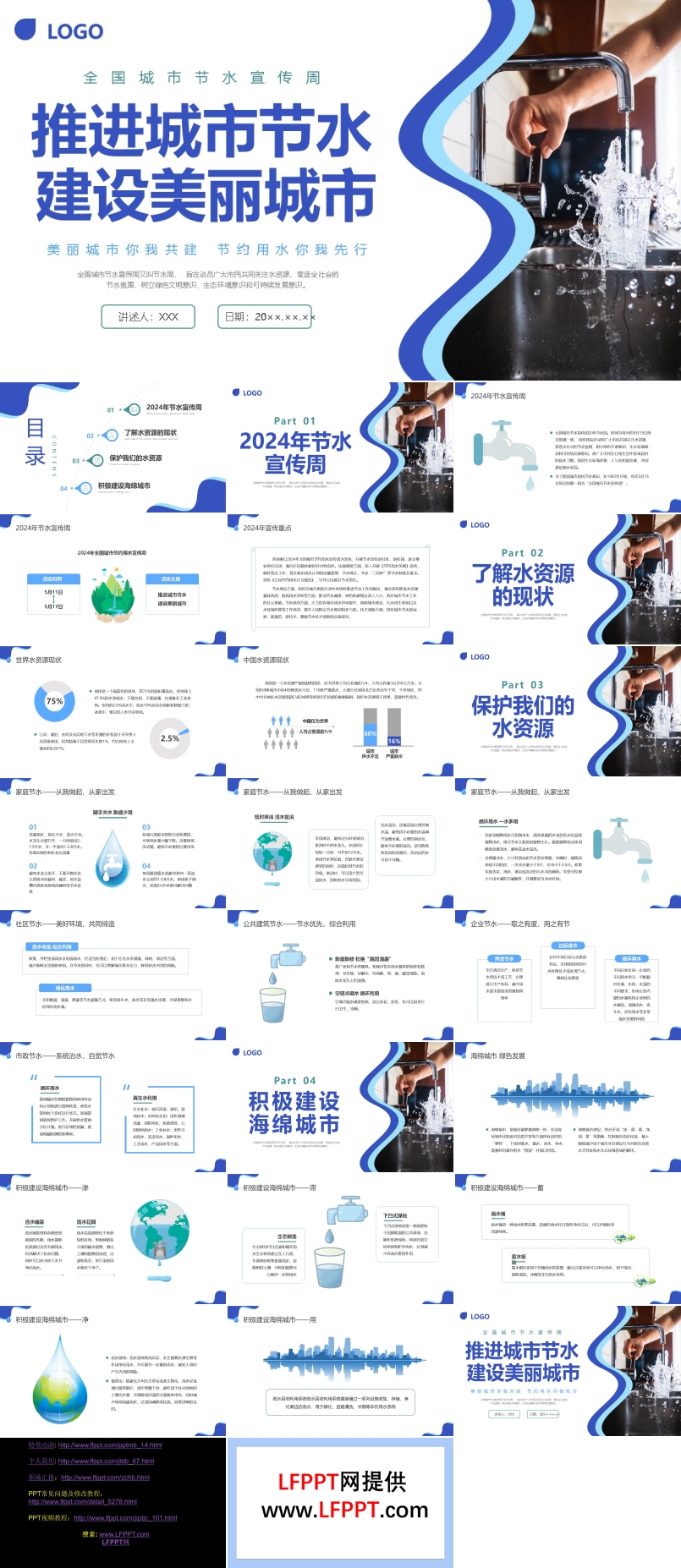 全国城市节水宣传周宣传PPT