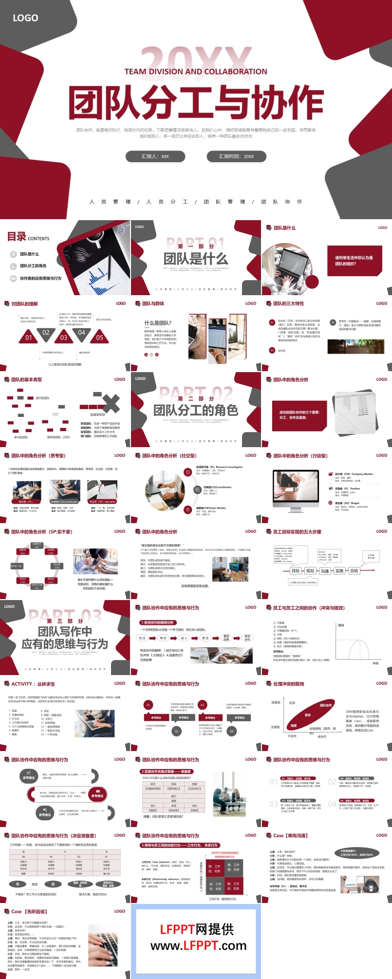 公司企业团队分工与协作PPT模板