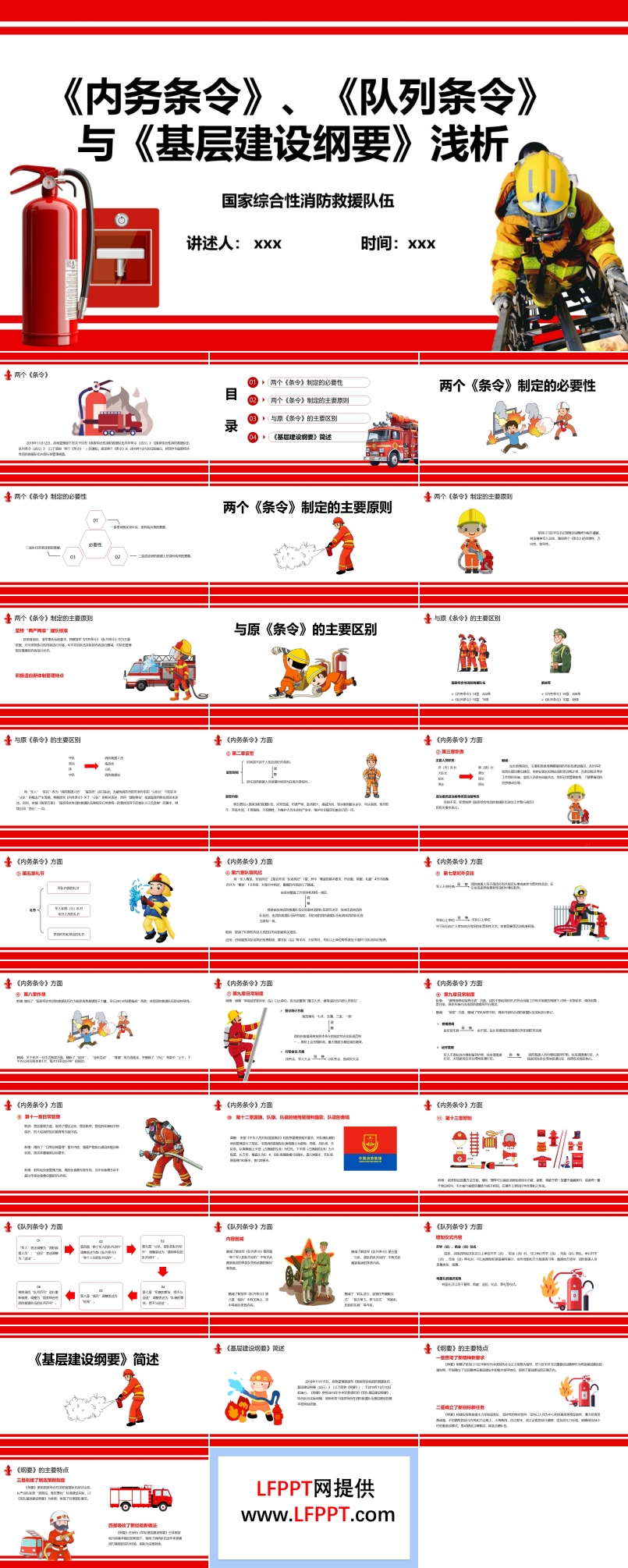 详细解读消防条令课件PPT模板