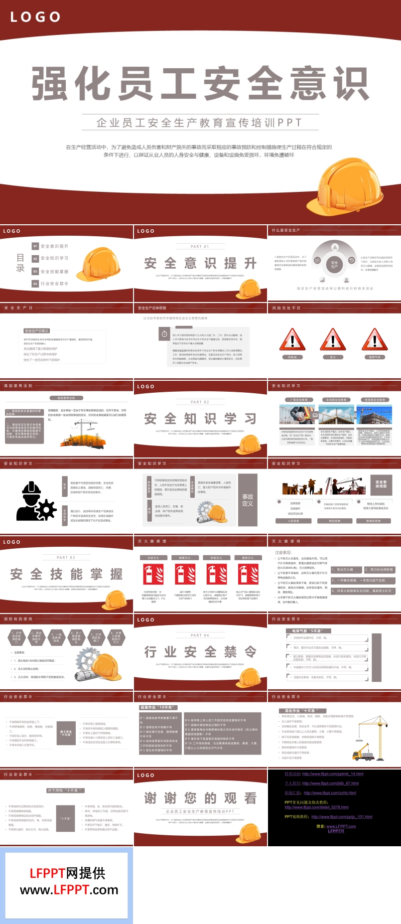 企业强化员工安全意识PPT培训模板