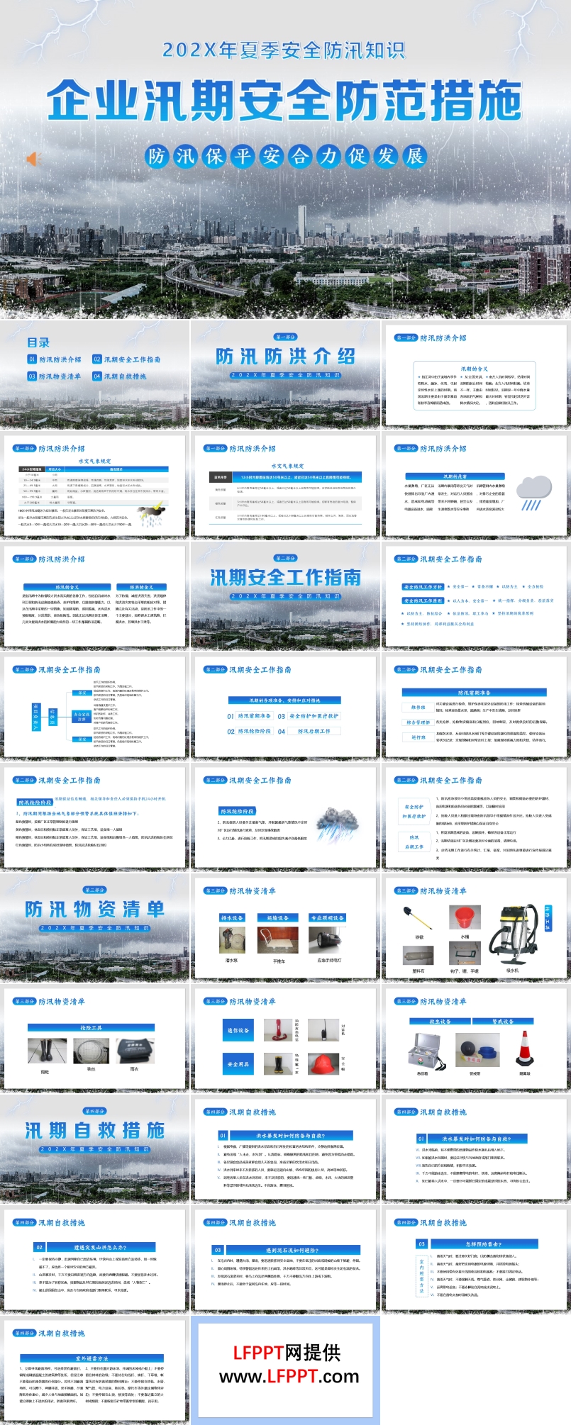 企业安全防汛知识教育培训PPT