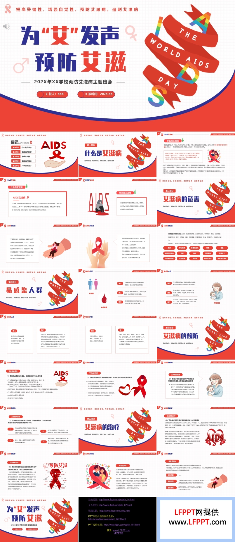 艾滋病防治宣传主题班会PPT