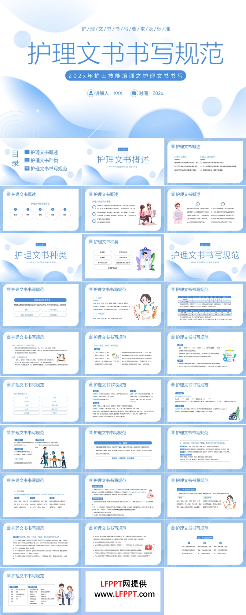 护理文书书写规范护士护理培训PPT