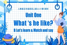 PartB Let's learn & Match and say人教版五年级英语上册Unit1第5课时PPT课件含教案