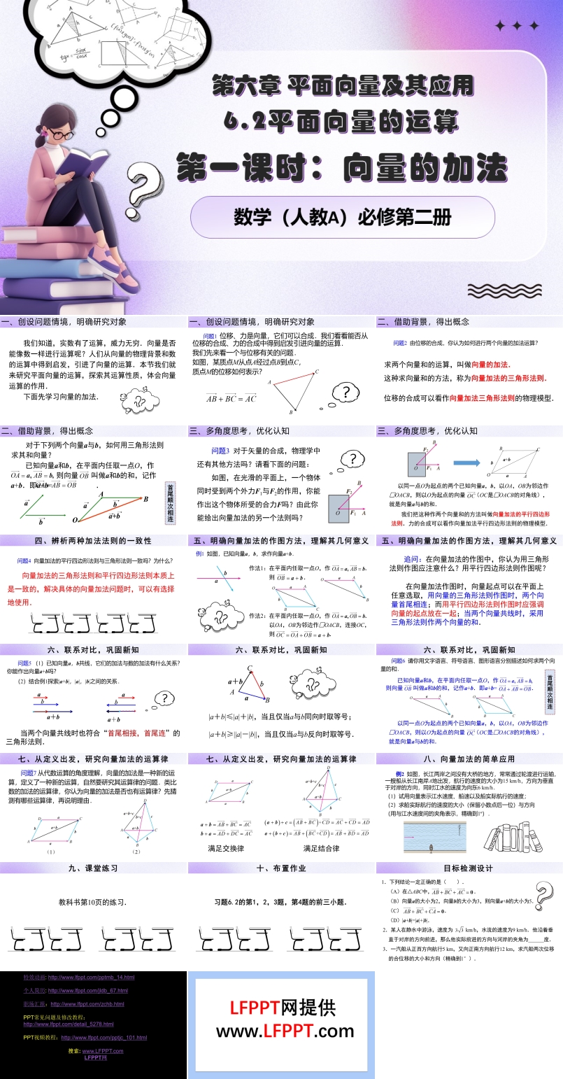 6.2.1向量的加法人教数学必修二PPT课件含教案