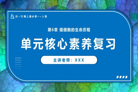 第6章细胞的生命历程单元复习课件高一人教生物上册必修一PPT课件含教案