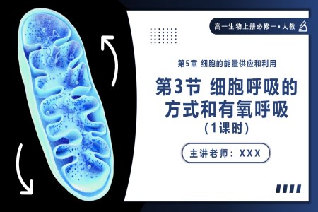 5.3.1细胞呼吸的方式和有氧呼吸高一人教生物上册必修一PPT课件含教案